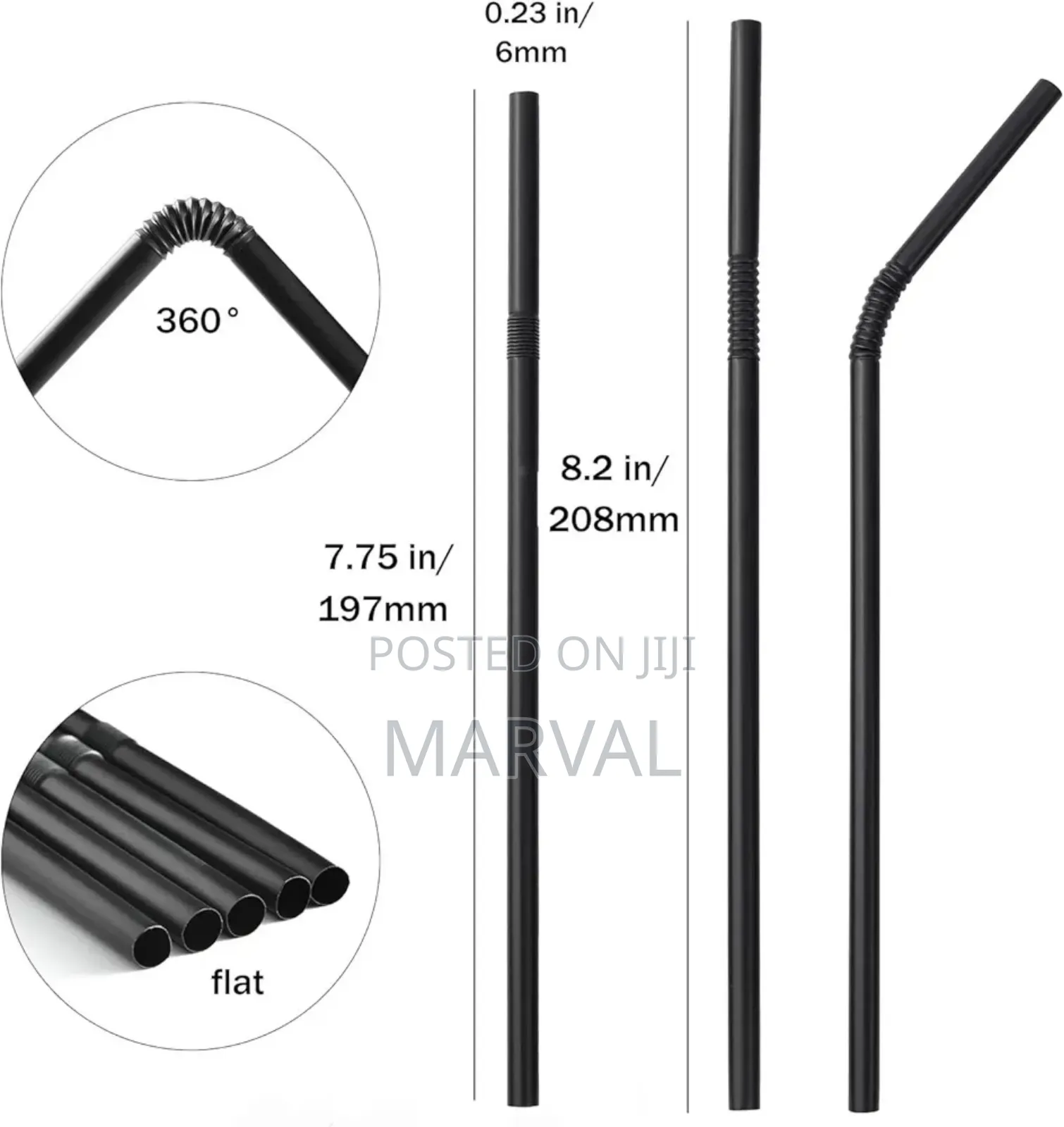 50pcs Smoothie Drinking Straws