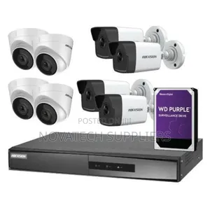 8 Channel Hik Vision CCTV Camera Kit 4 Dome 4 Bullet