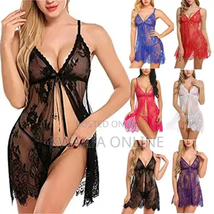 Sexy Women Lingerie Temptation Sleepwear Nightdress +Panties