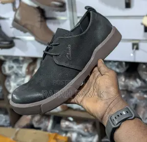 Original Men’S Black Clarks Casual Lace Up Low Shoes