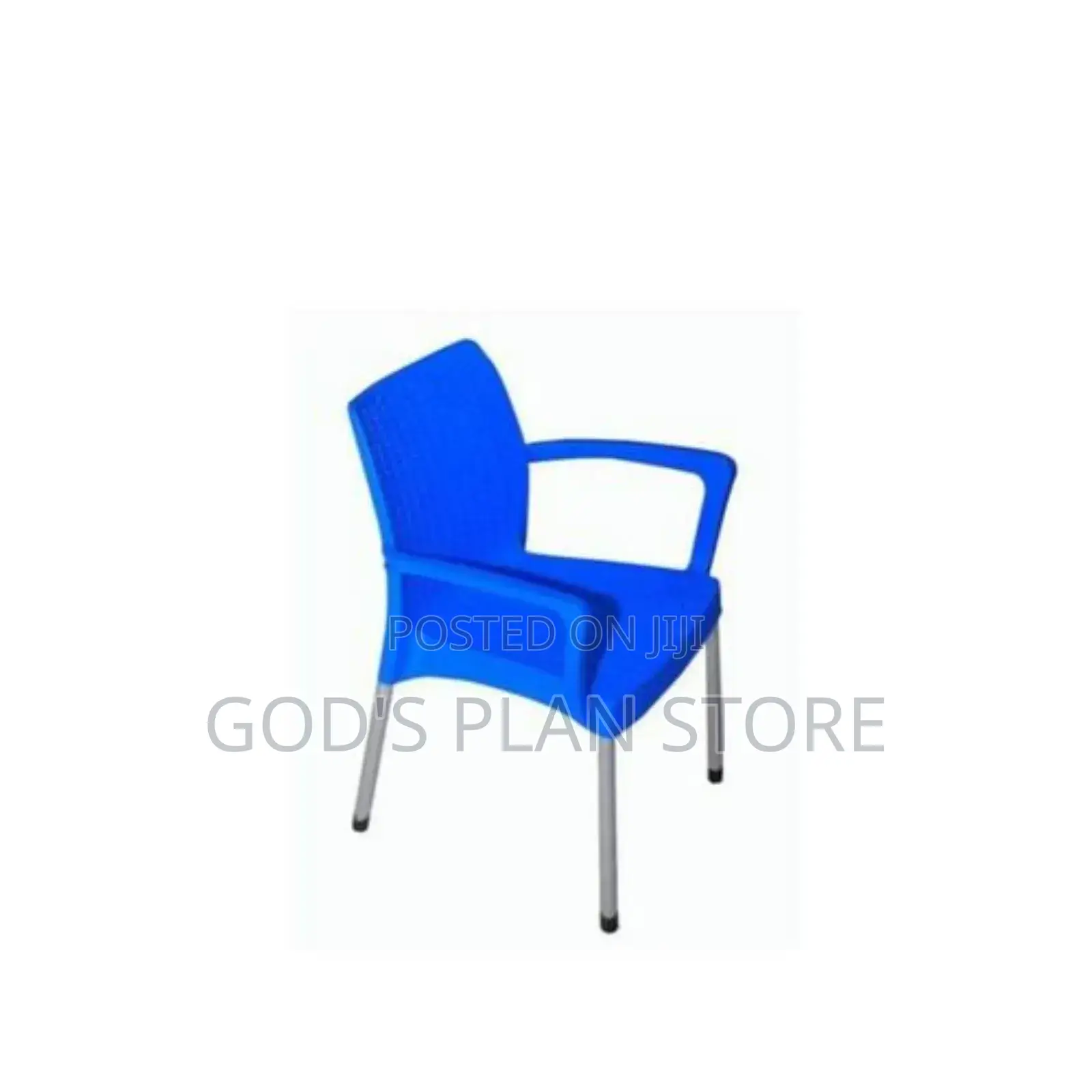 Textured Plastic Chairs Plastic Chairs Siliver Legs Blue