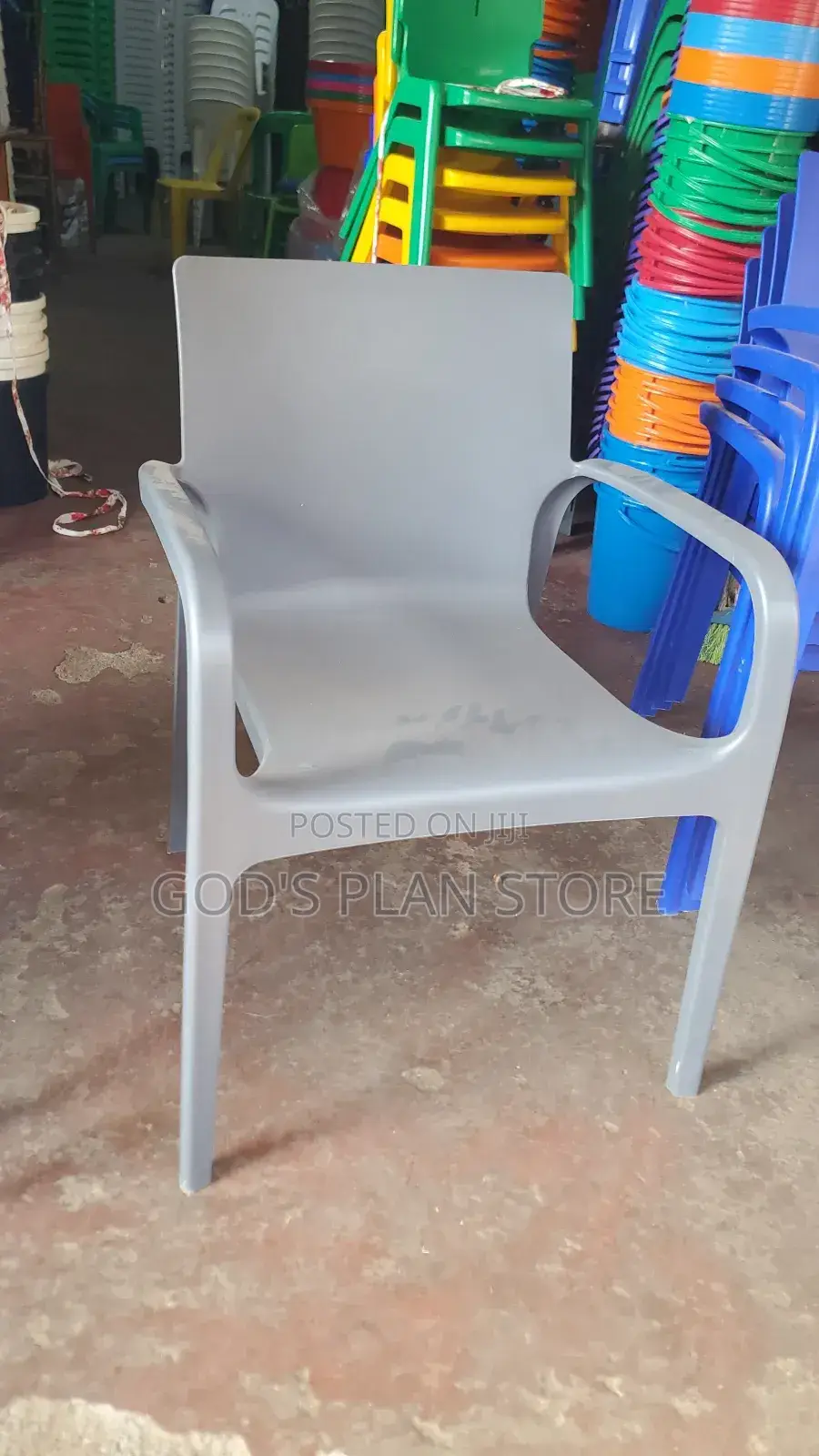 Gray Armed Plastic Chairs Plastic Chairs