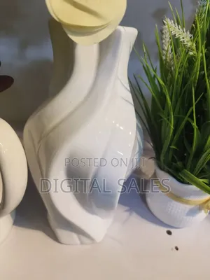 Modern Art Twists Ceramic Flower Vase, Irregular Shaped