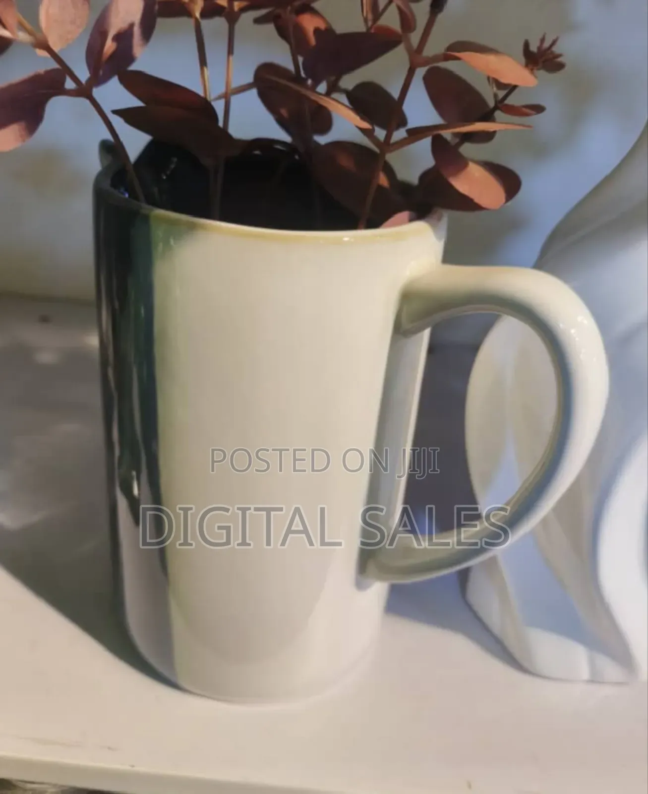 Ceramic Cup Design Flower Vase.(Table Top)