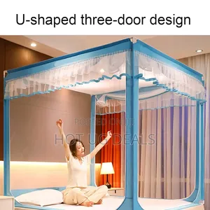 6x6 Bed Canopy Tent Mosquito Net- Multicolor