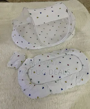 3 Pc Foldable Baby Infant Bed Mosquito Net, Mattress, Pillow