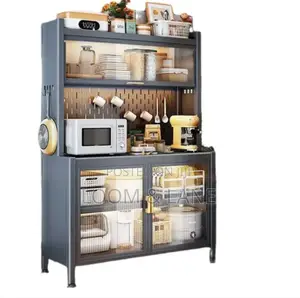 Kitchen Storage Rack With Dinning Side Lockers