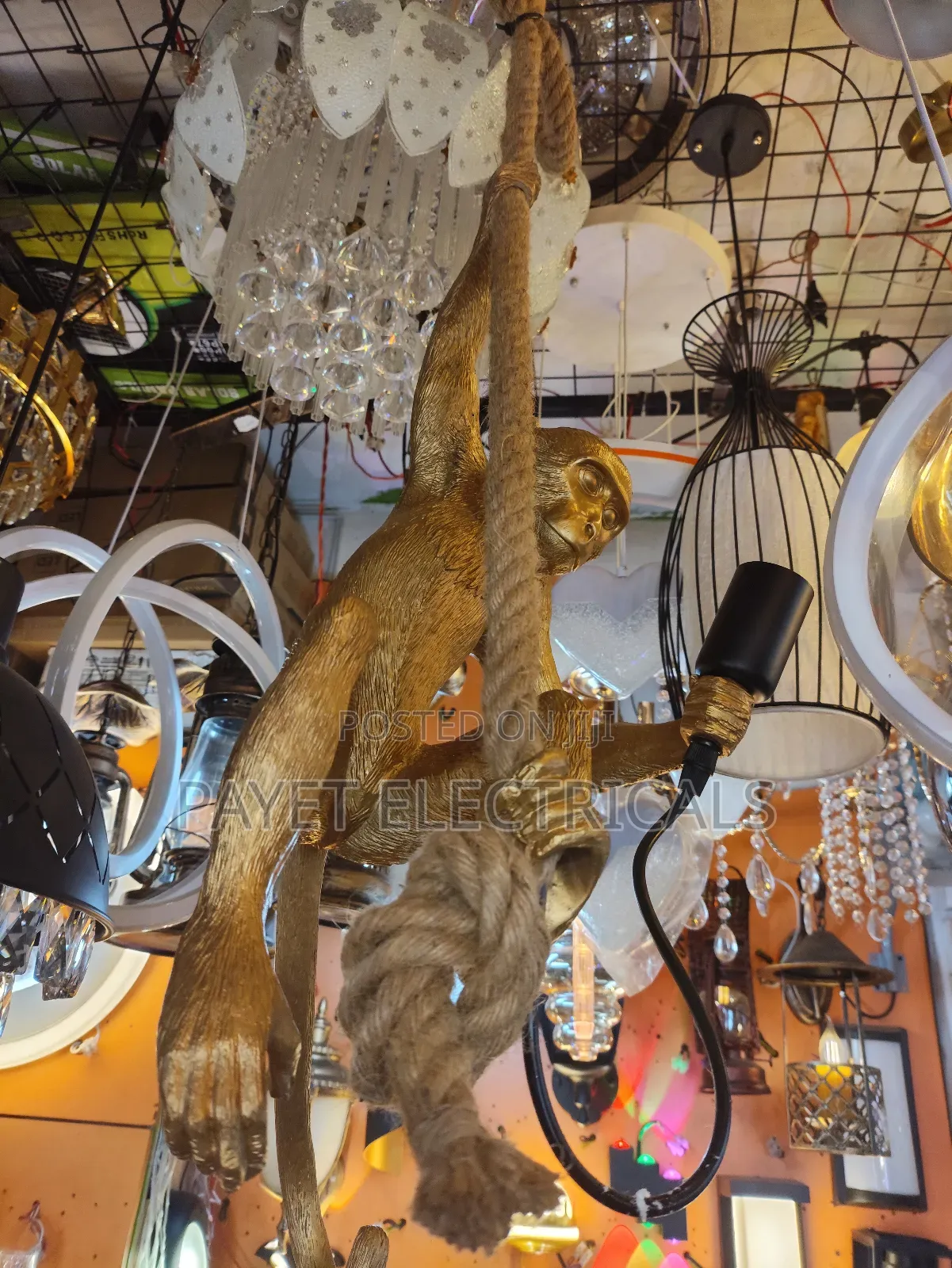 Monkey Pendant Lamp Holder