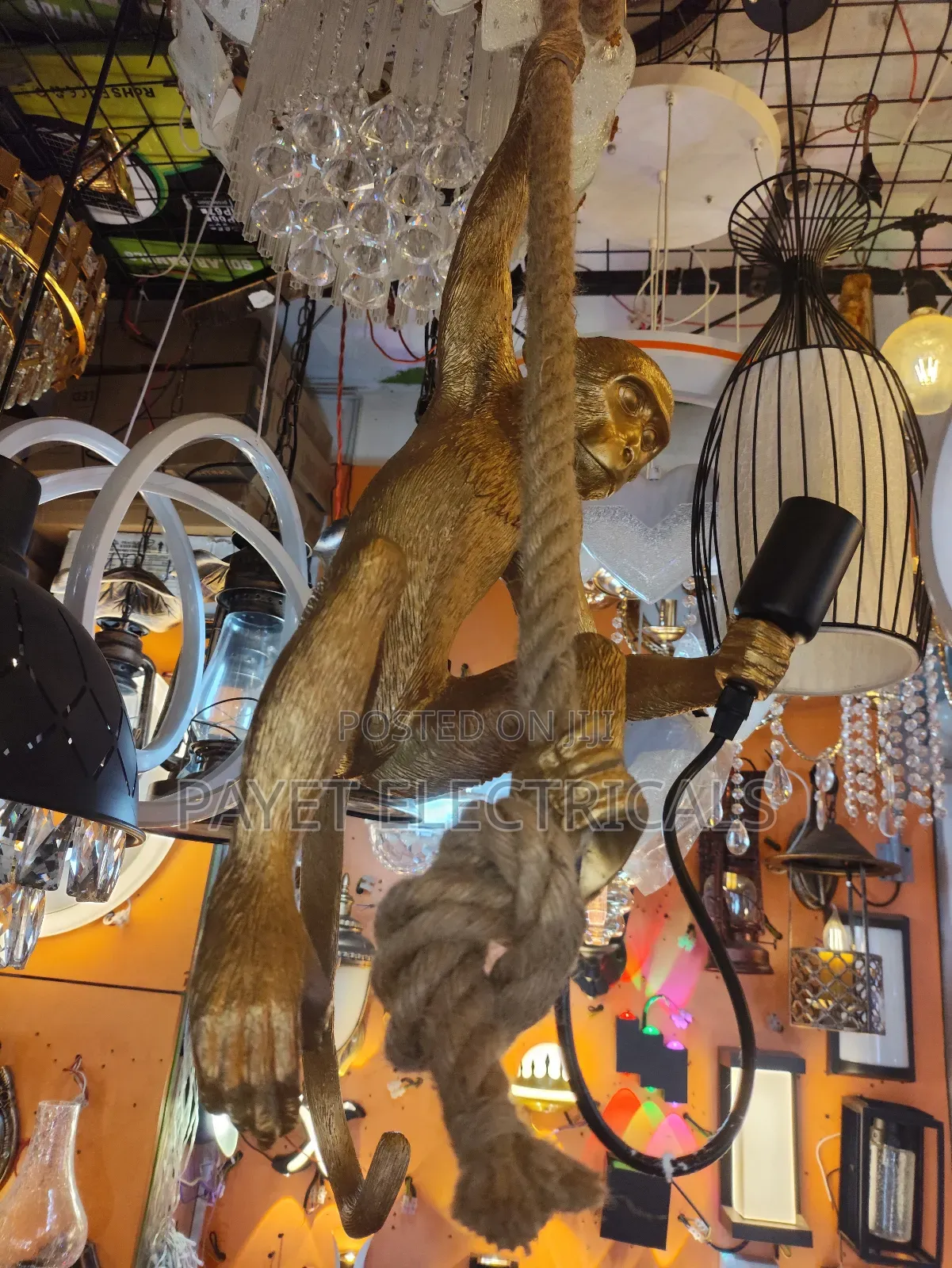 Monkey Pendant Lamp Holder