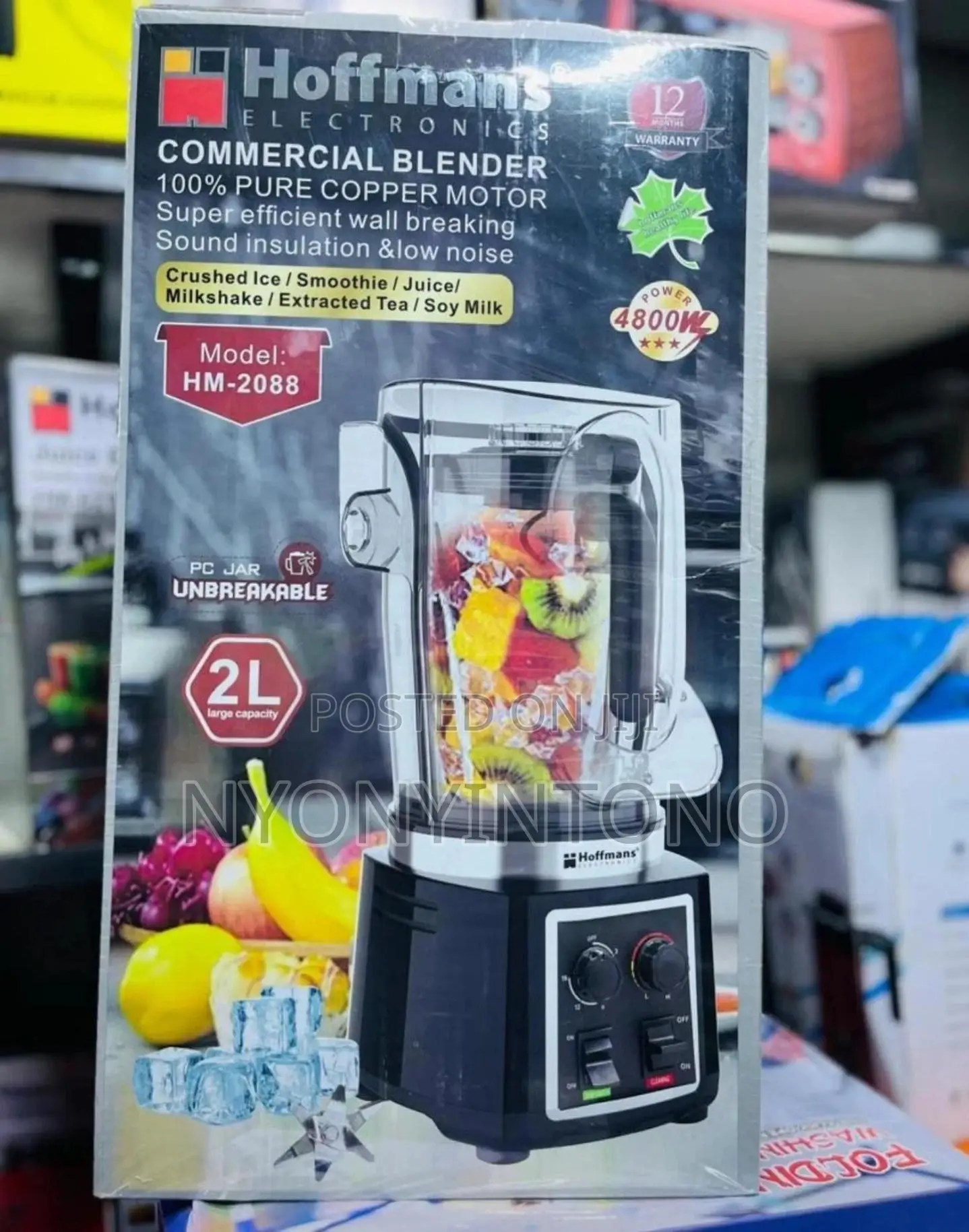 Hoffmans 2l Soundproof Commercial Blender Powerfull Motor
