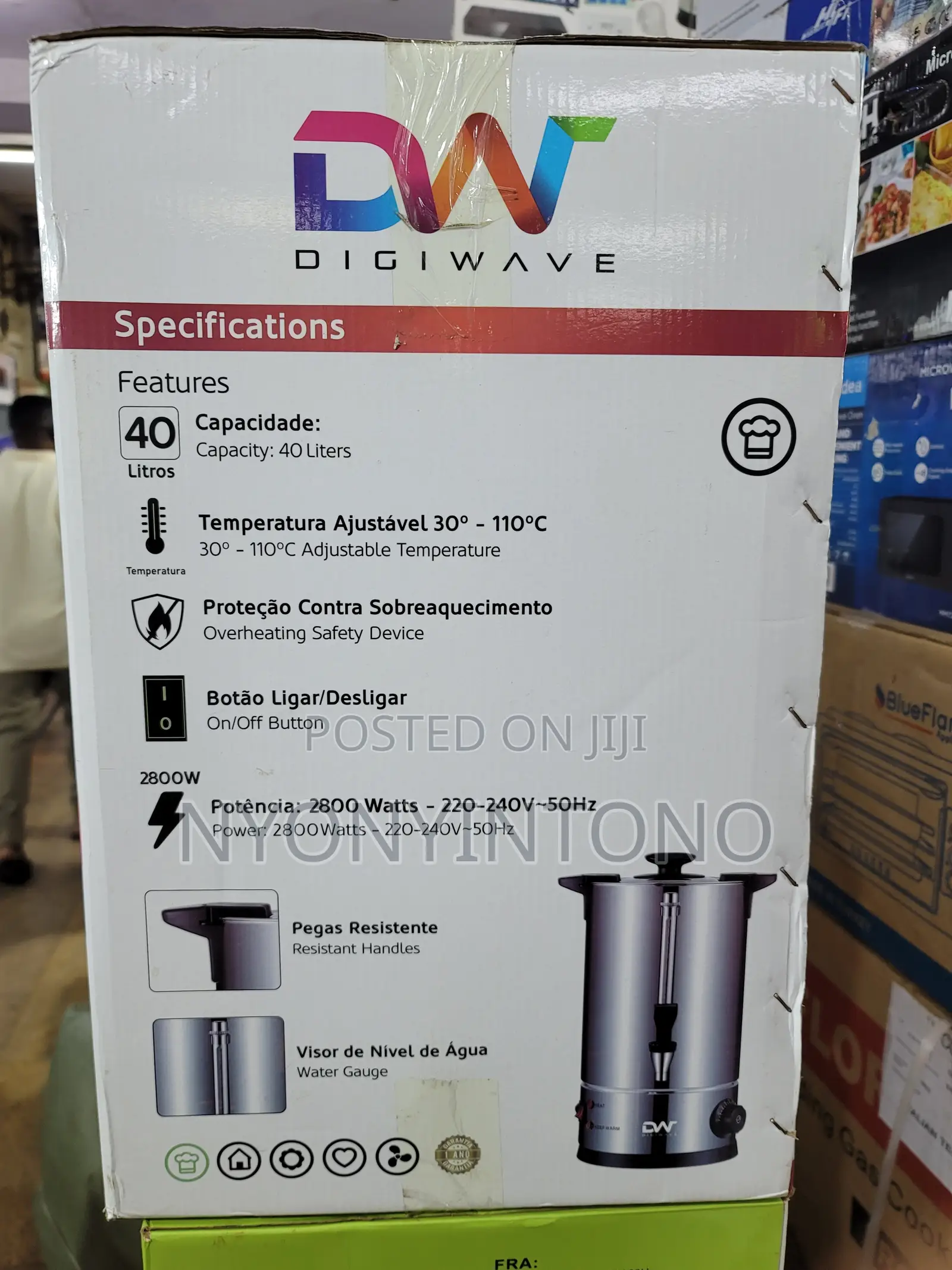 40 Liters Digi Wave High-Quality Automatic Water Boiler