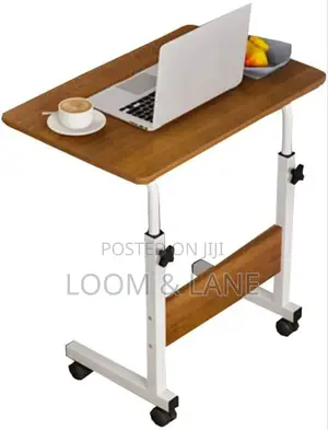 Lazy Bed Desk Height Adjustable Lockable Wheels Laptop Table