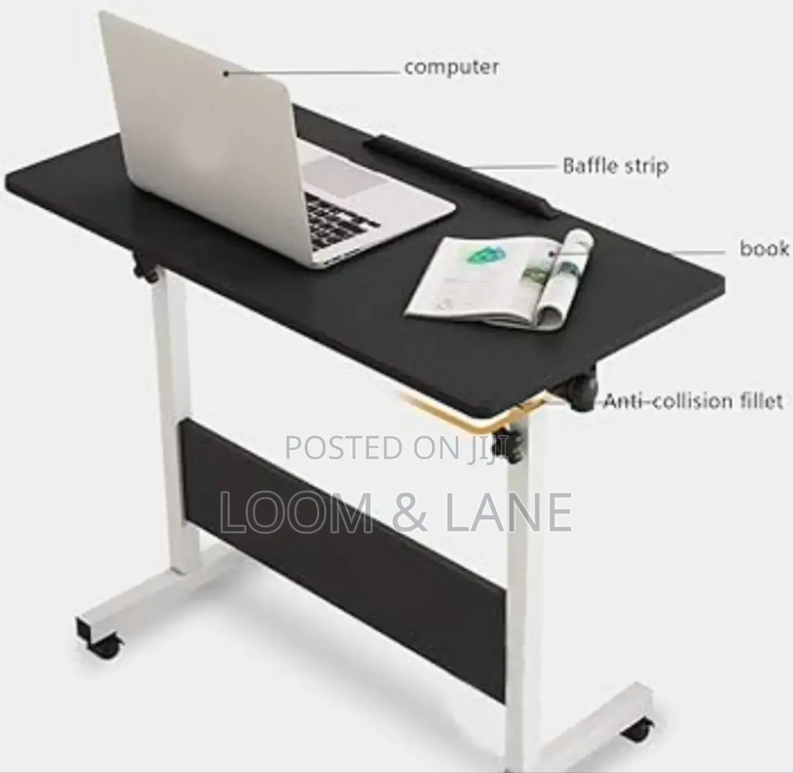 Lazy Bed Desk Height Adjustable Lockable Wheels Laptop Table
