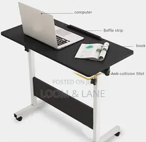 Lazy Bed Desk Height Adjustable Lockable Wheels Laptop Table