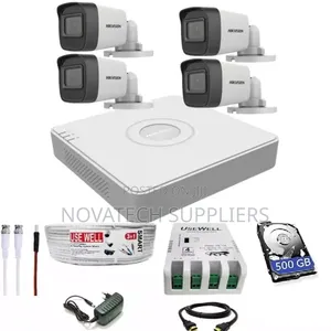 4 Channel Hik Vision CCTV Camera System Kit Color Vu Sage