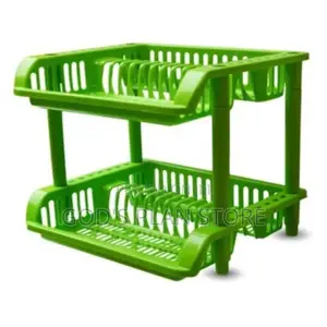 2 Tier Plastic Kitchen Dish Rack Drainer