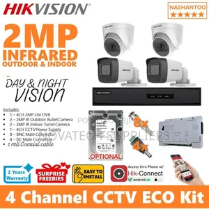 4 Channel Hik Vision CCTV Camera System Kit Zuzu