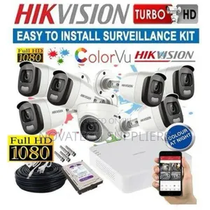 8 Channel Hik Vision CCTV Camera Kit Full Color Ashu