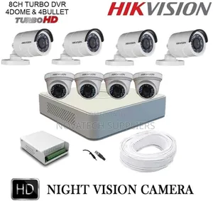 8 Channel Hik Vision 2mp CCTV Color Vu Camera Kit Vesp