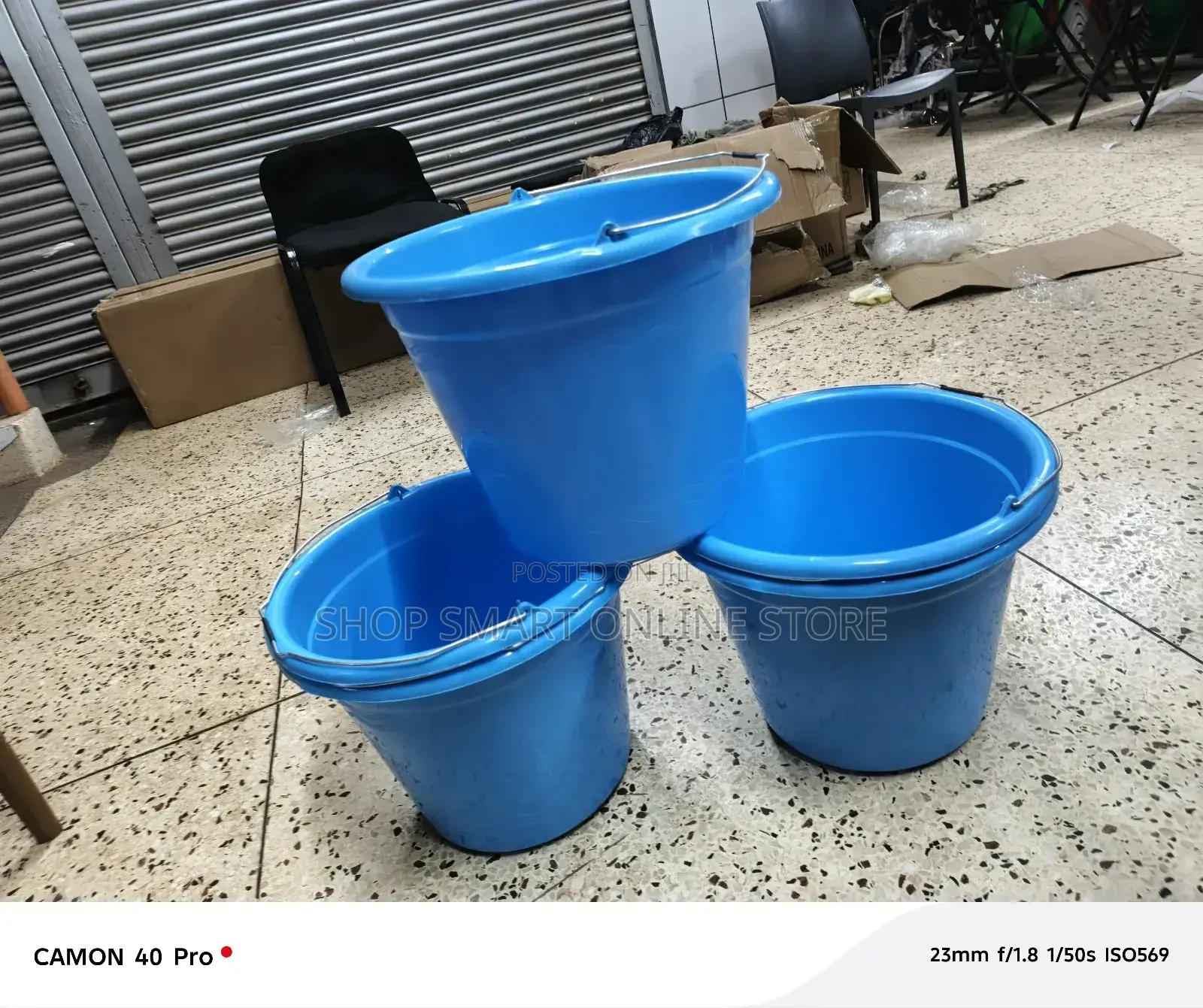 Plastic Buckets With Steel Handle