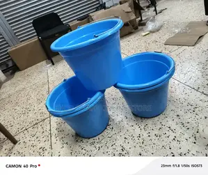 Plastic Buckets With Steel Handle