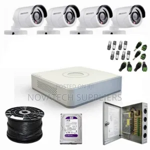 4 Channel Hik Vision CCTV Camera System Full Kit Juku