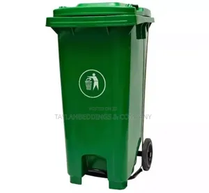 120l Medical Waste Plastic Wastebin With Wheels Pedal
