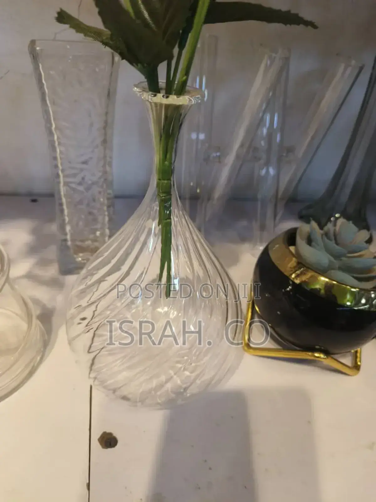 Modern Art Twists Ceramic Flower Vase, Irregular Shaped
