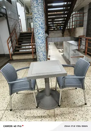 Plastic Table and 2 Chairs