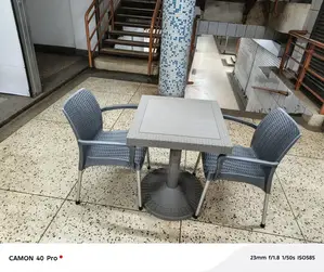 Plastic Table and 2 Chairs