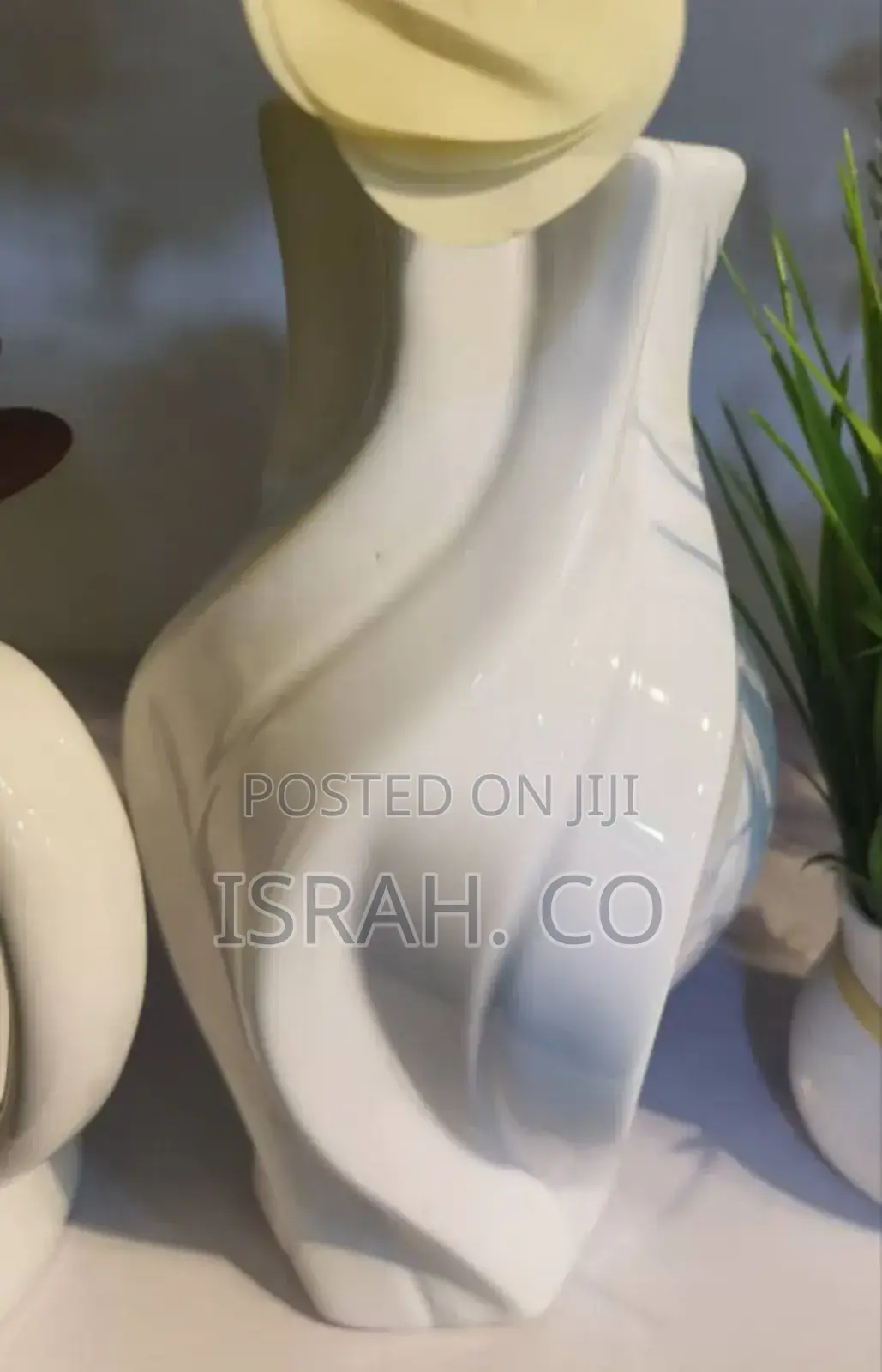 Modern Art Twists Ceramic Flower Vase, Irregular Shaped