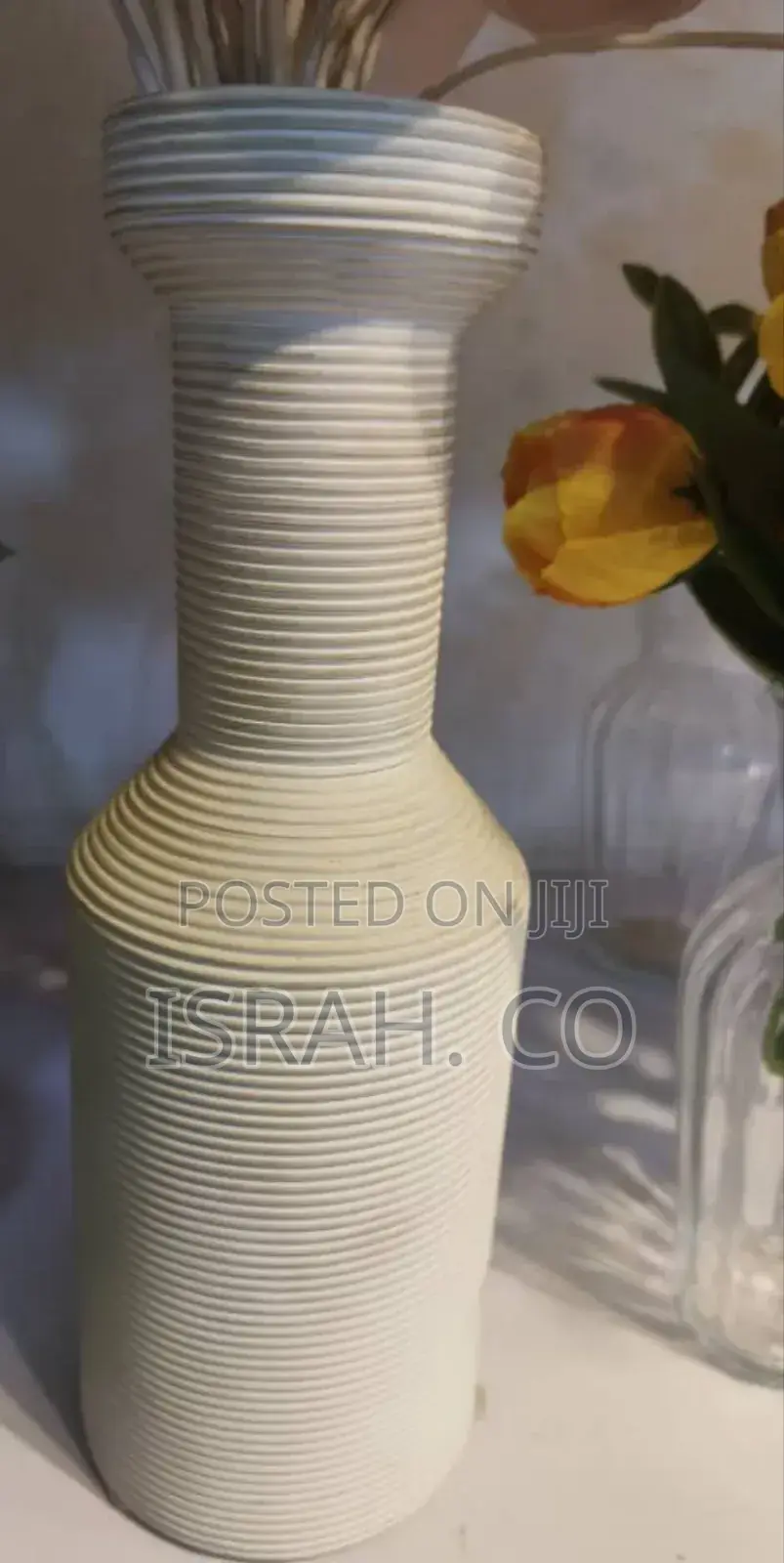 Modern Art Twists Ceramic Flower Vase, Irregular Shaped