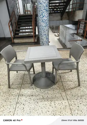 Restaurant Plastic Chairs and Table 2 Seaters
