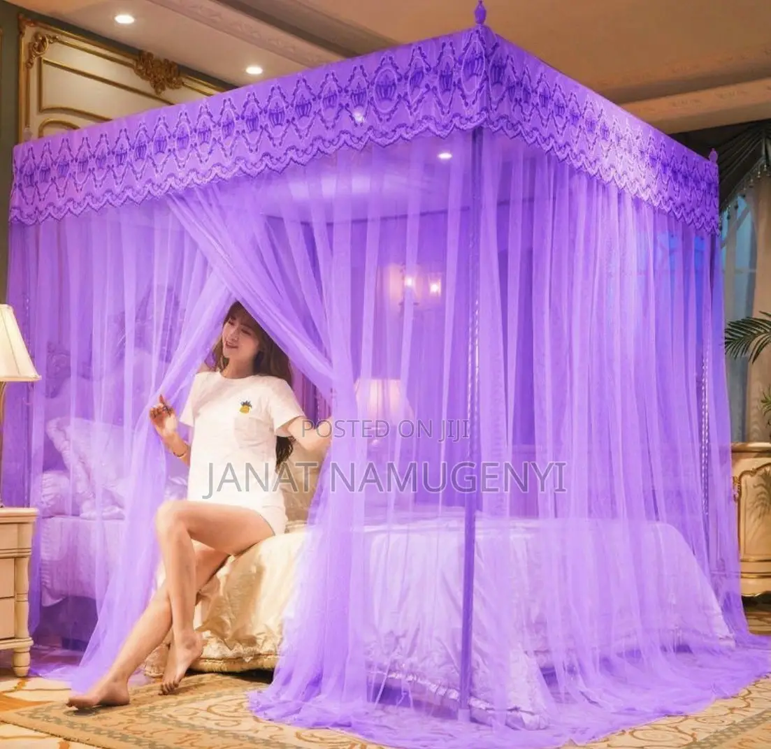 Purple 4 Stand Net With Poles