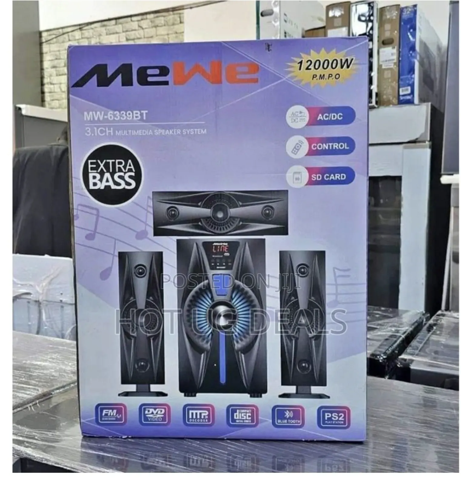 Mewe 3.1ch Extra Bass Speaker System With Bluetooth - Black