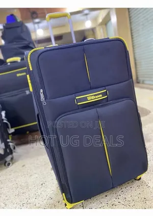 Large Size (Second Big) Cloth Fabric Suitcase- Black