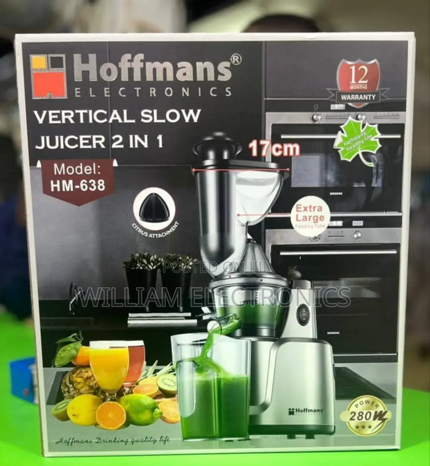 Hoffmans 2in1 Vertical Slow Juicer Hm-638