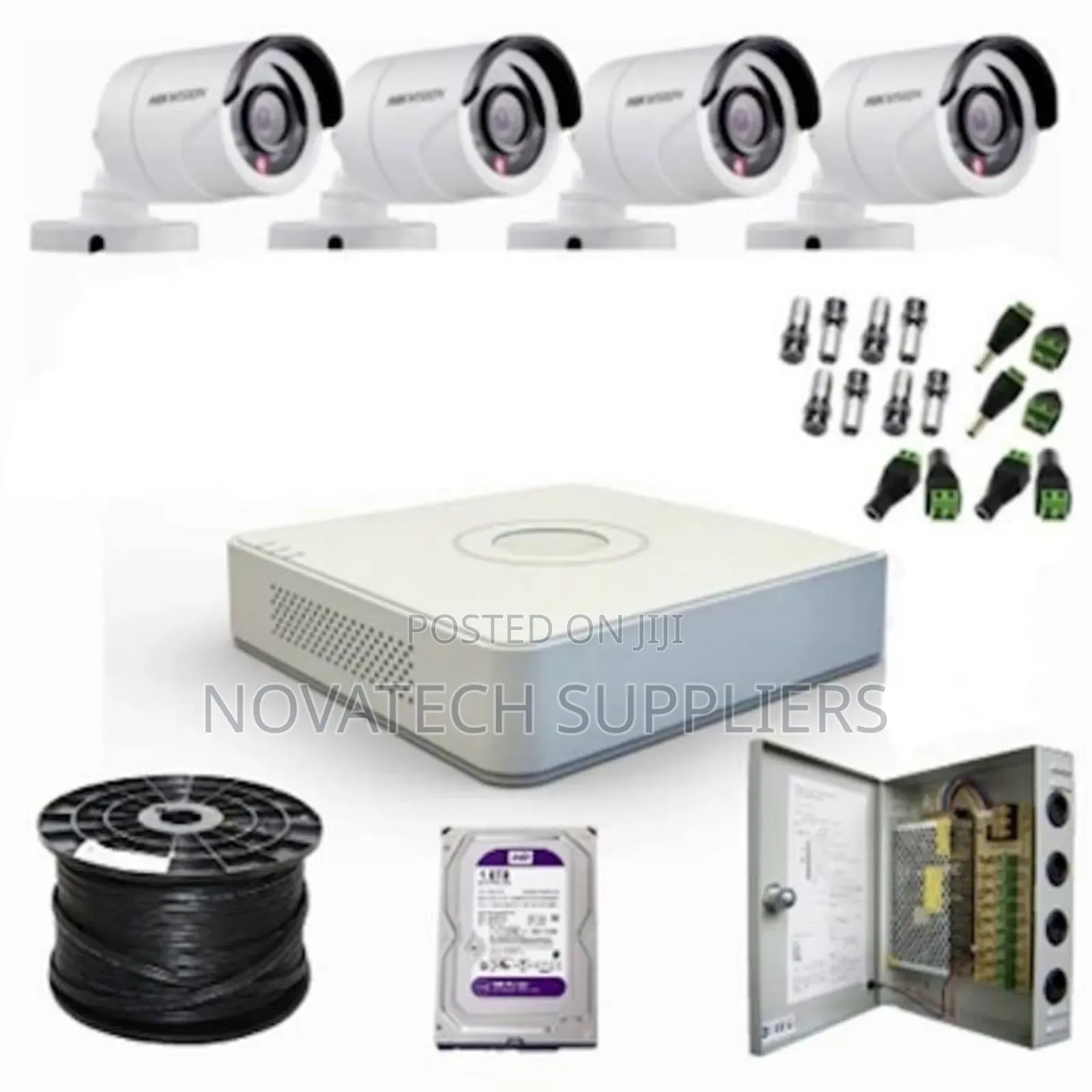 4 Channel Hik Vision 2mp Color Vu Camera Kit Mnek