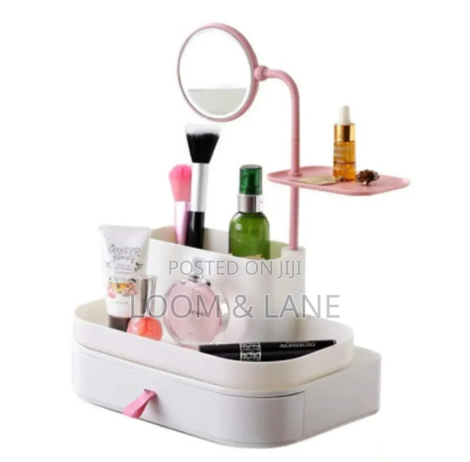 Elegant White Cosmetic Storage Box