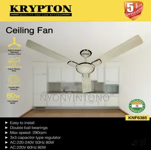 Krypton 56" Top-Quality Ceiling Fan 5yrs Warranty KNF-6385