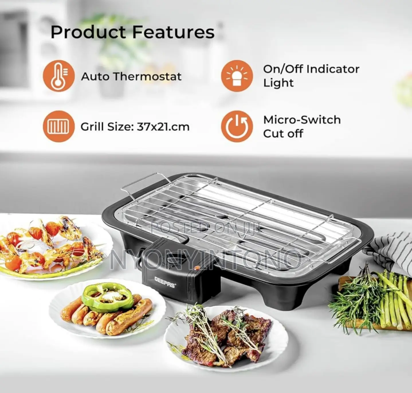 Geepas Anti-Rust Barbecue Grill GBG-877