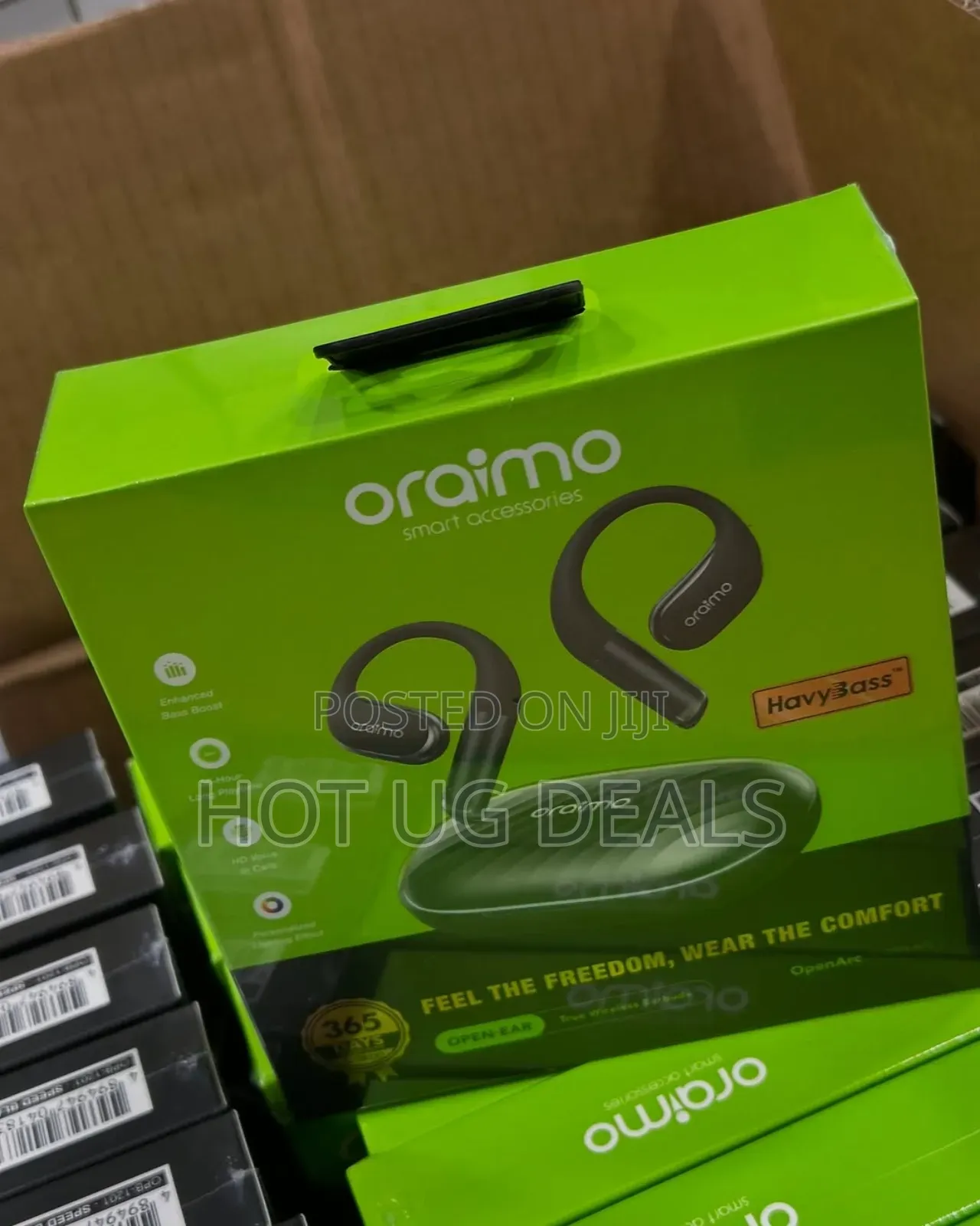 Oraimo Openarc Open-ear True Bass Wireless Earbuds - Black