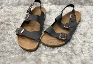 Men’S Coffee Brown Birkenstock Arizona Ankle Strap Sandals