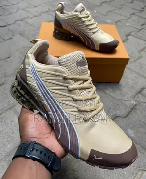 Men’S Super Classic Puma Ferrari Sport Trial Brown Sneakers