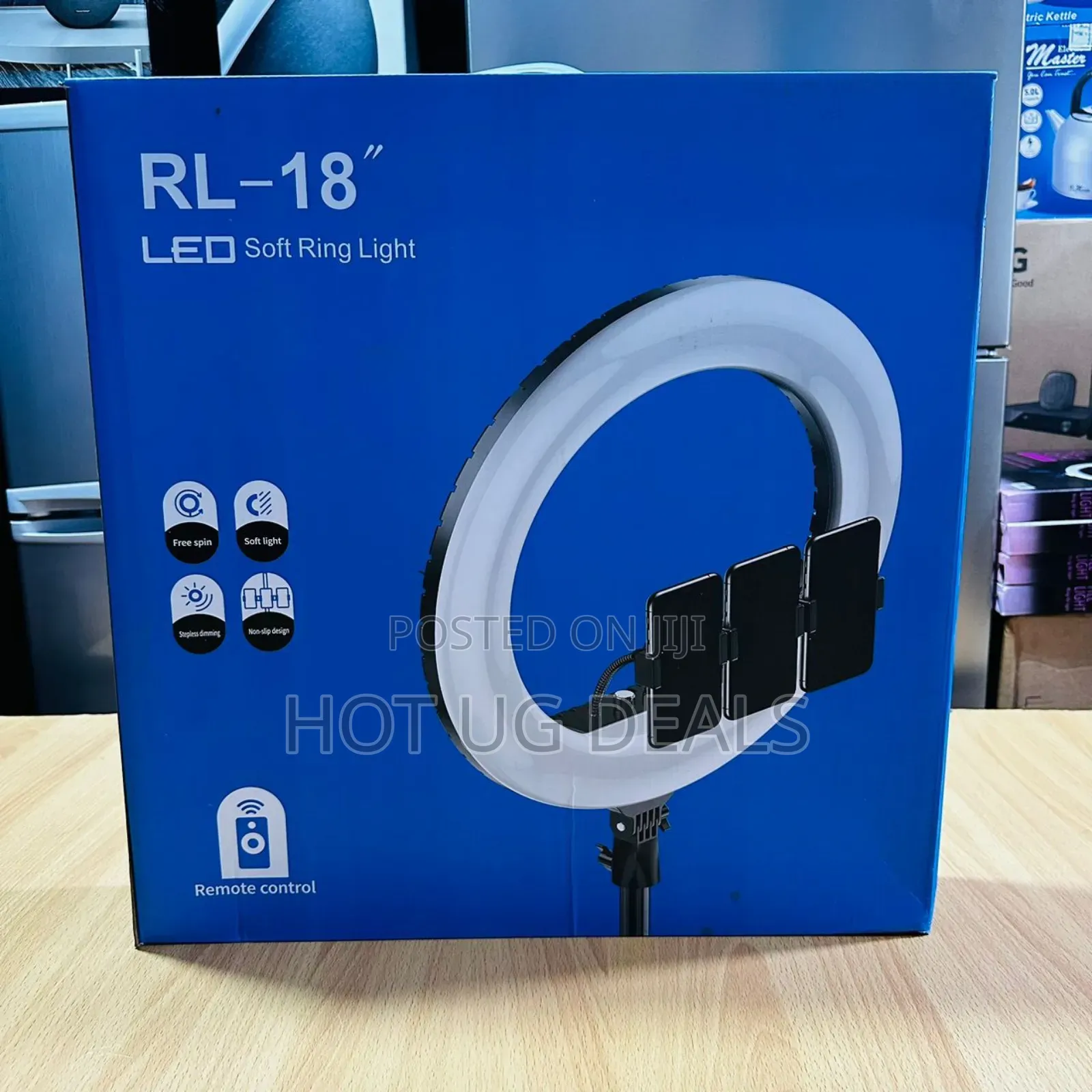 18 Inch Selfie Ring Light With 2.1m Stand 3 Phone Holder