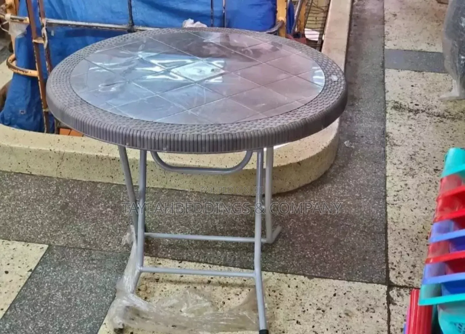 Bamboo Round Foldable Table