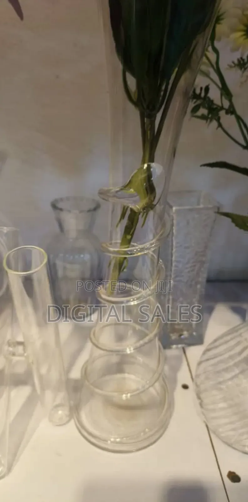 Spiral Coil Long Flower Vase