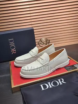 Classic Dior Designer Leather Moccasins in Stock