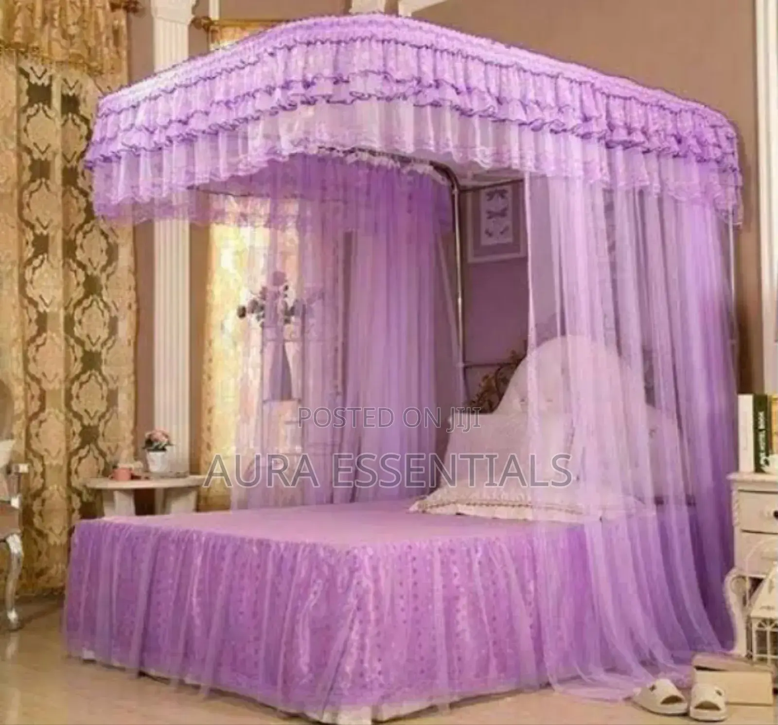 6 by 6 Two Stand Rail Mosquito Net