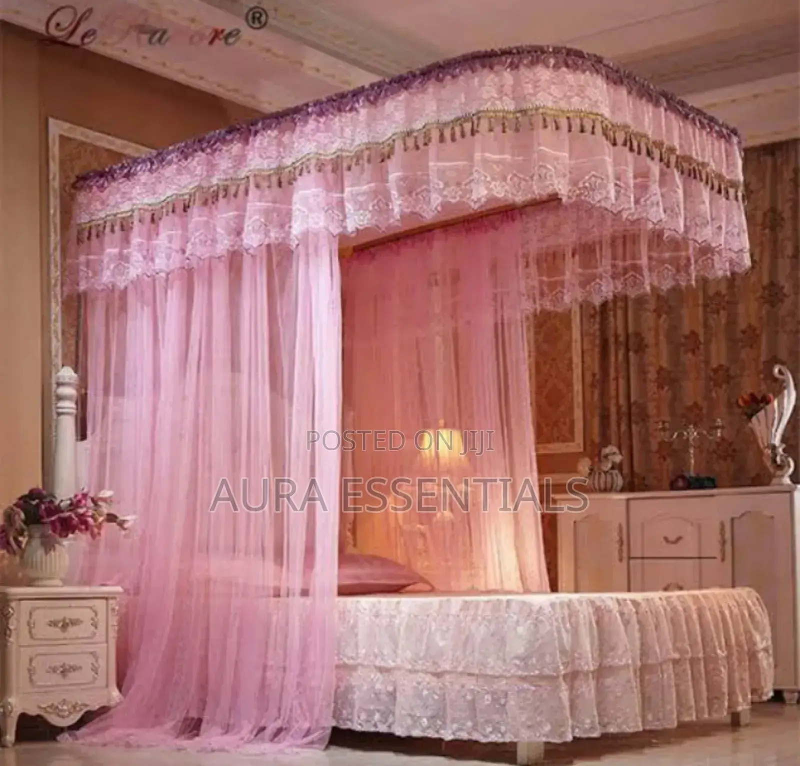 6 by 6 Two Stand Rail Mosquito Net